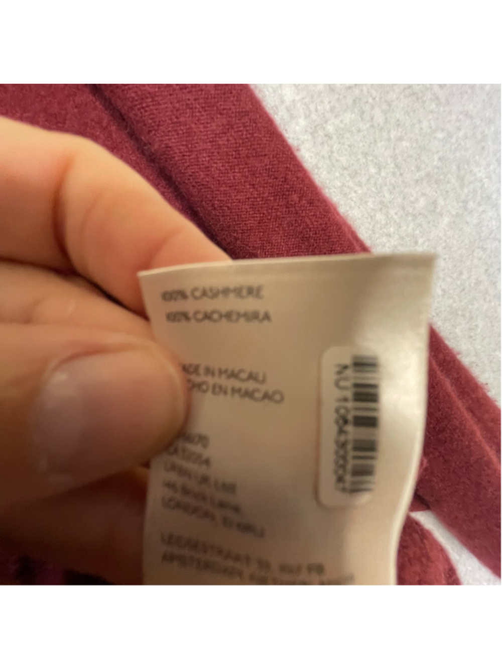 Free People XL Burgundy 100% Cashmere Henley Sweater - Picture 7 of 9